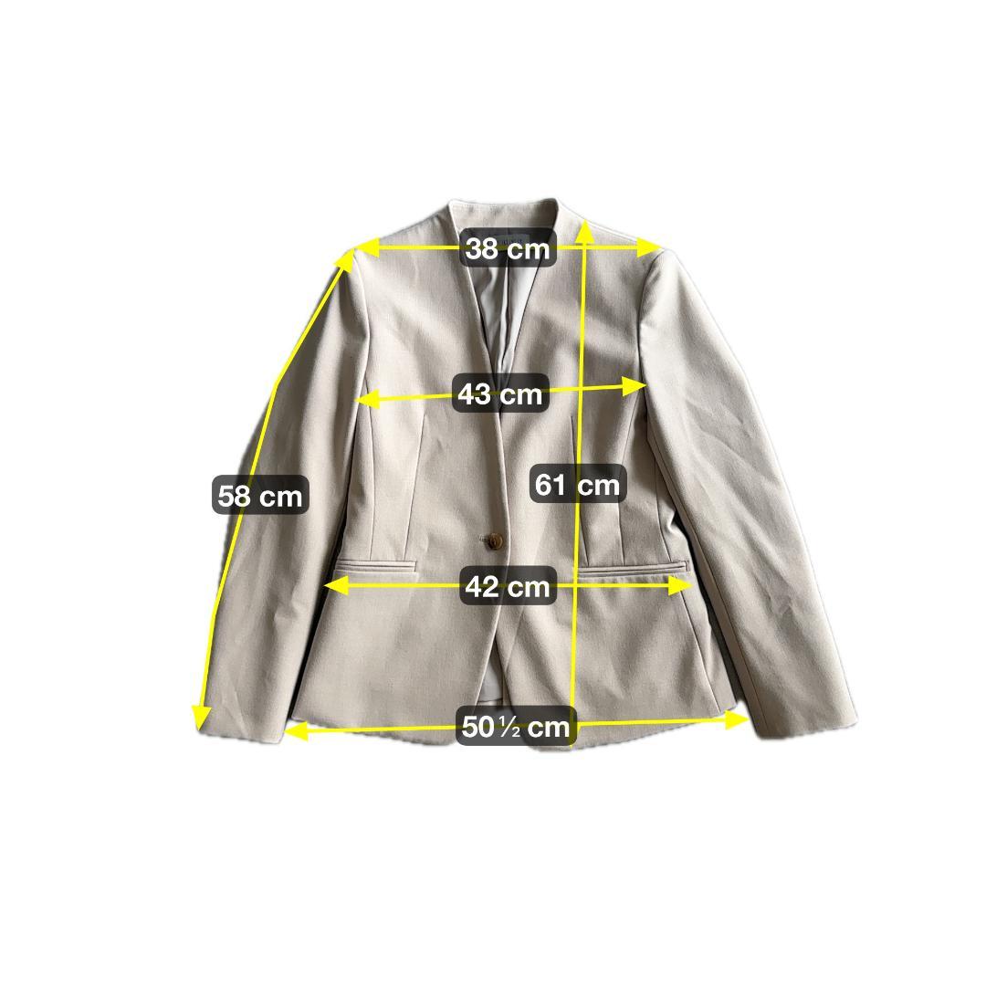 PLST プラステ ノーカラー スーツ セットアップ ベージュ Mサイズ