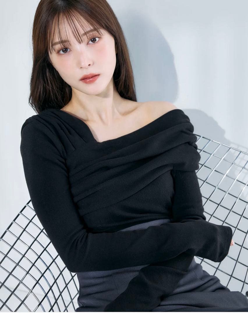 poláura ポローラ 3wayクロスワンショルダートップス　ブラック