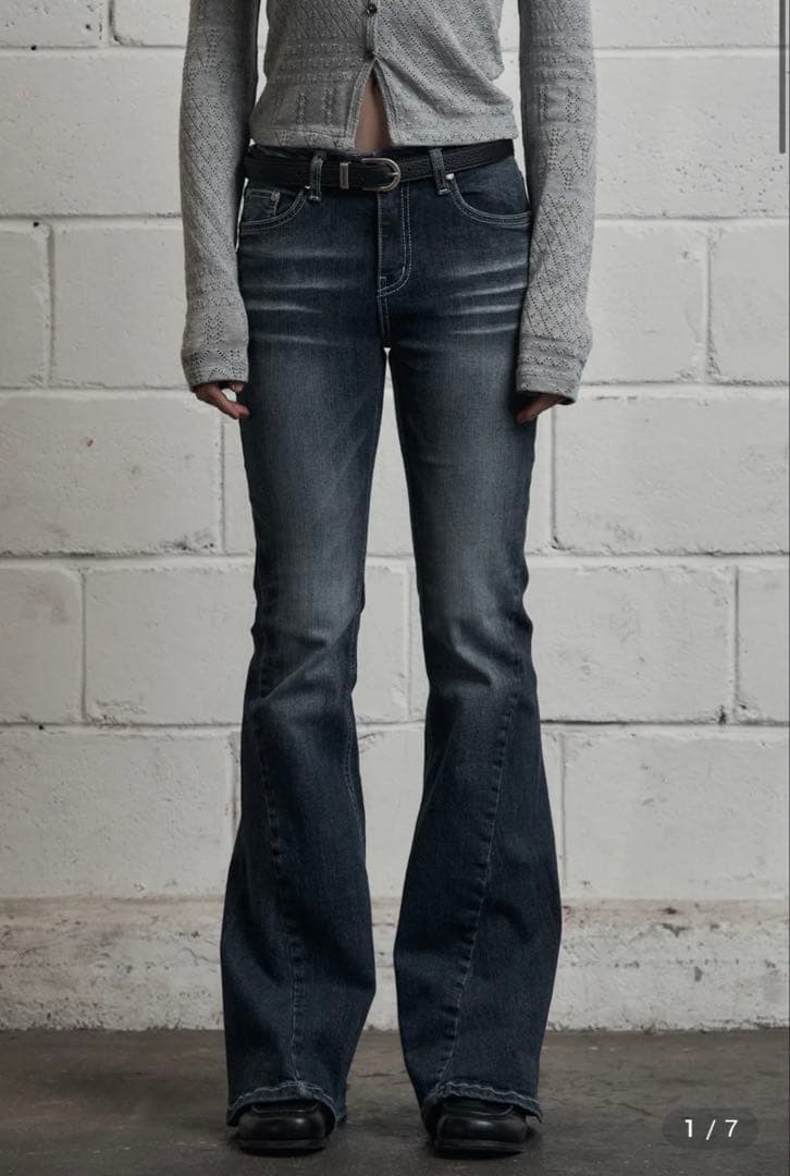 パンツ SYNERJYN BRUSH CAT WASHING DENIM PANTS