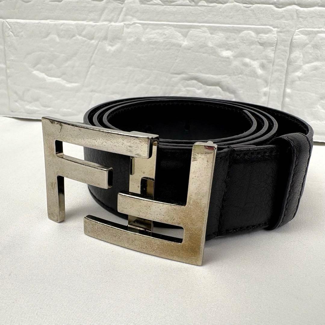 FENDI フェンディ ベルト ズッカ シルバー ブラック ユニセックス