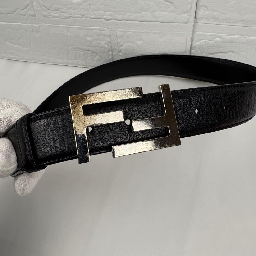 FENDI フェンディ ベルト ズッカ シルバー ブラック ユニセックス