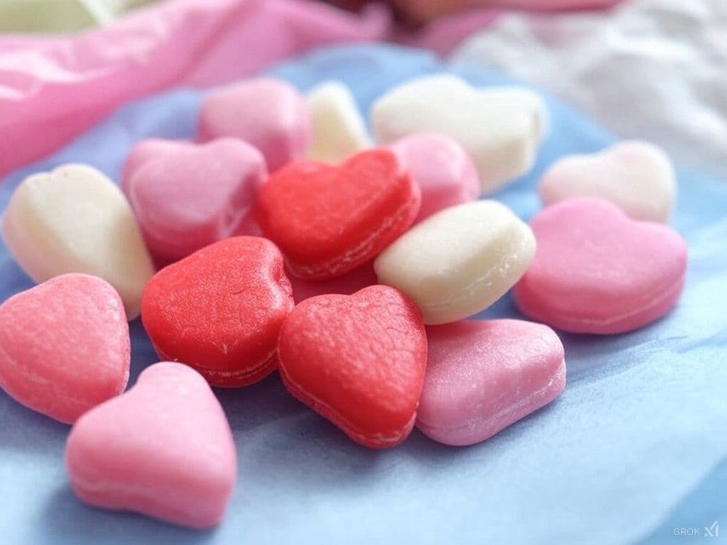 ハート型バスソルト 赤・ピンク・白