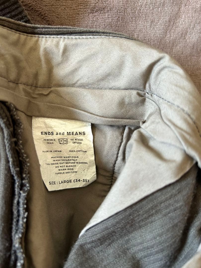 パンツ ends and means Cord Trousers 24AW
