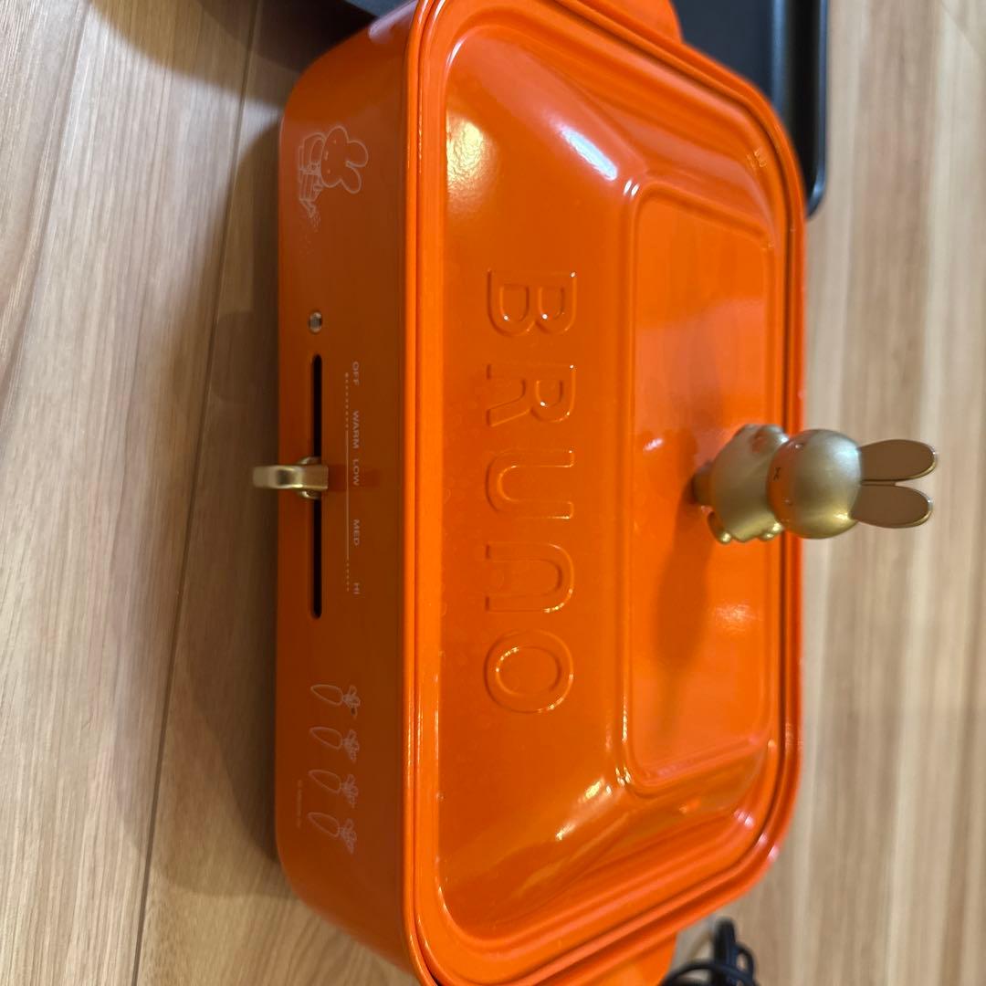 BRUNO ホットプレート オレンジ たこ焼きプレート付き