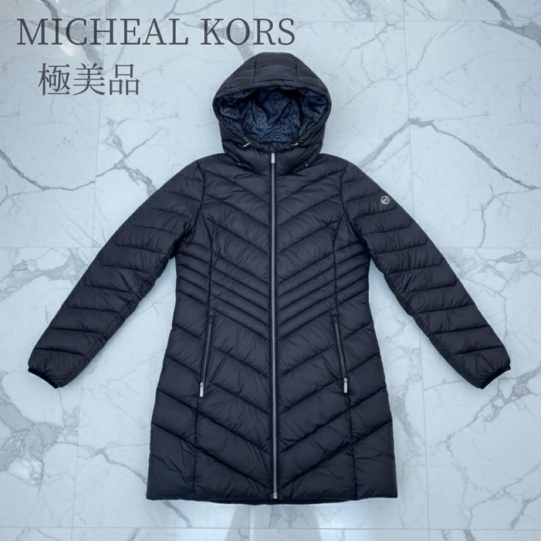 ★試着のみ★マイケルコース/ブラック/キルティングダウンジャケット Lサイズ
