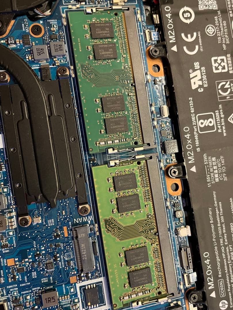 S2 SKhynix 8GB２枚　16GB PC4 BIOSチェック✅