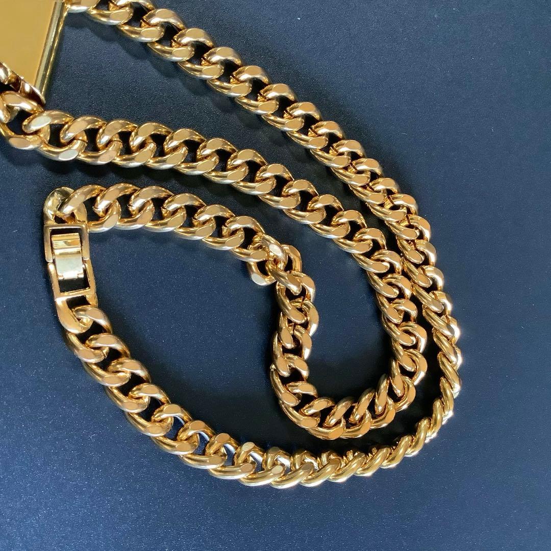 ヴェルサーチ VERSACE メドゥーサ メダル コンビ 喜平 ネックレス