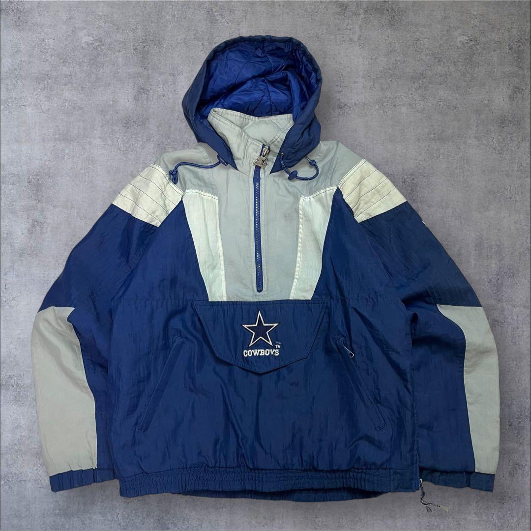 90s STARTER NFL カウボーイズ 中綿 アノラックパーカー 刺繍ロゴ