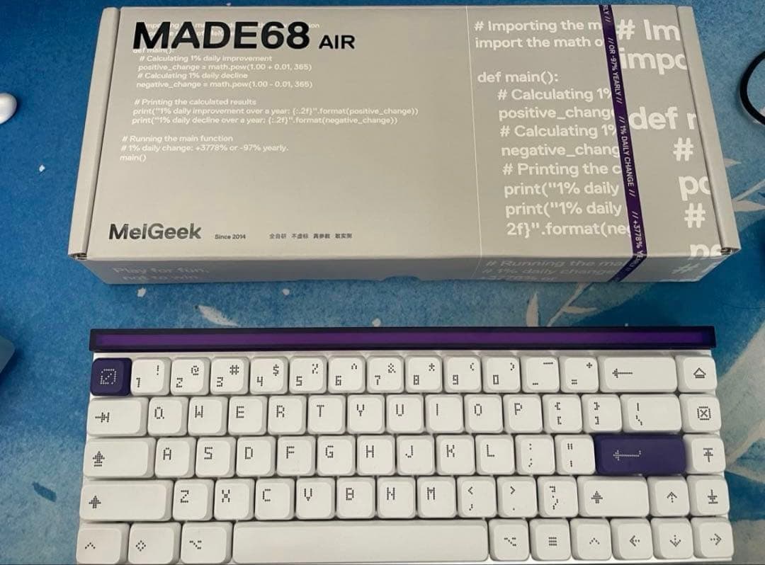 MelGeek MADE68 AIR ホワイト/パープル