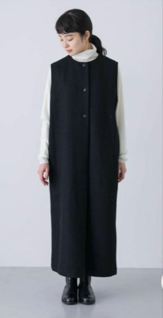 かぐれ　ウールタックジャンパースカート ブラック　2025秋冬　今季　完売品