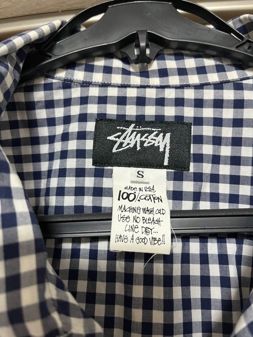 old stussy ギンガムチェックt shirt S