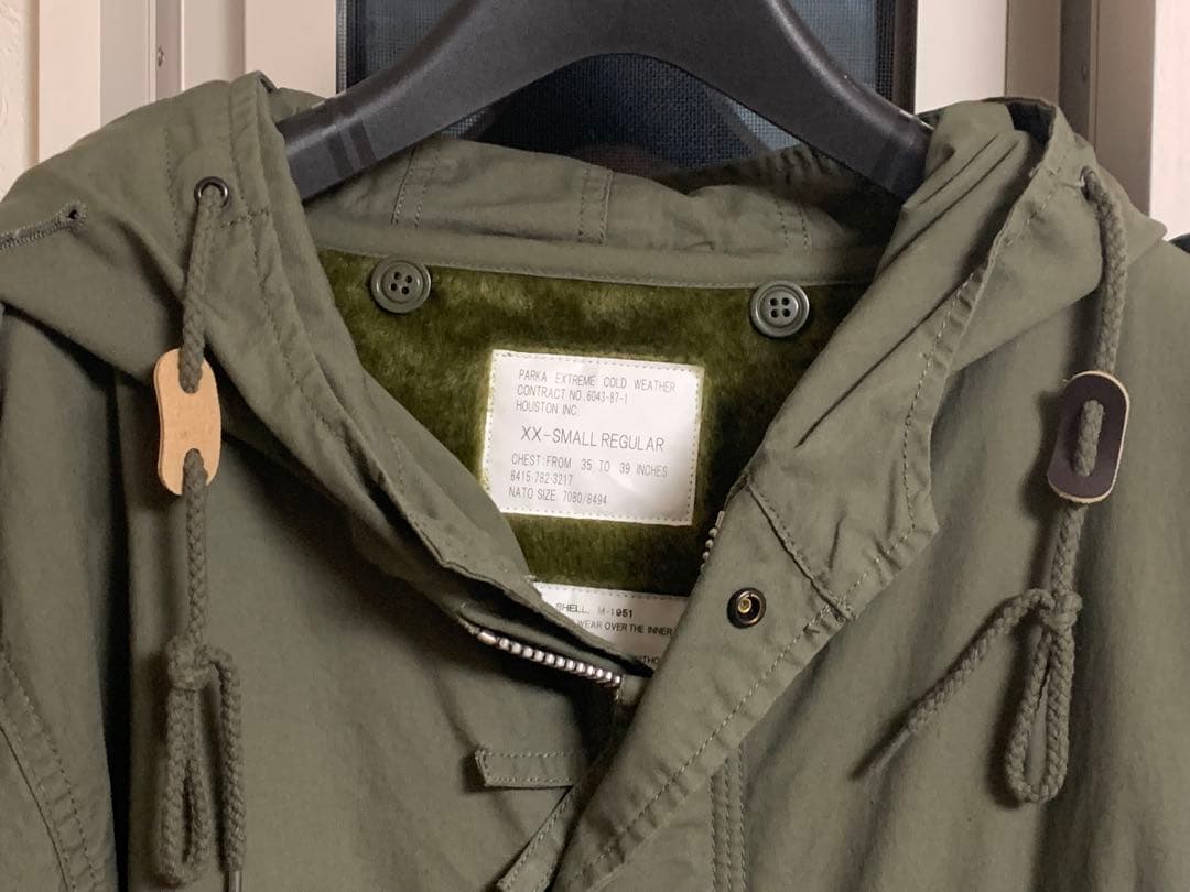 ヒューストン M-51PARKA モッズコート青島モデル オリーブドラブ XXS
