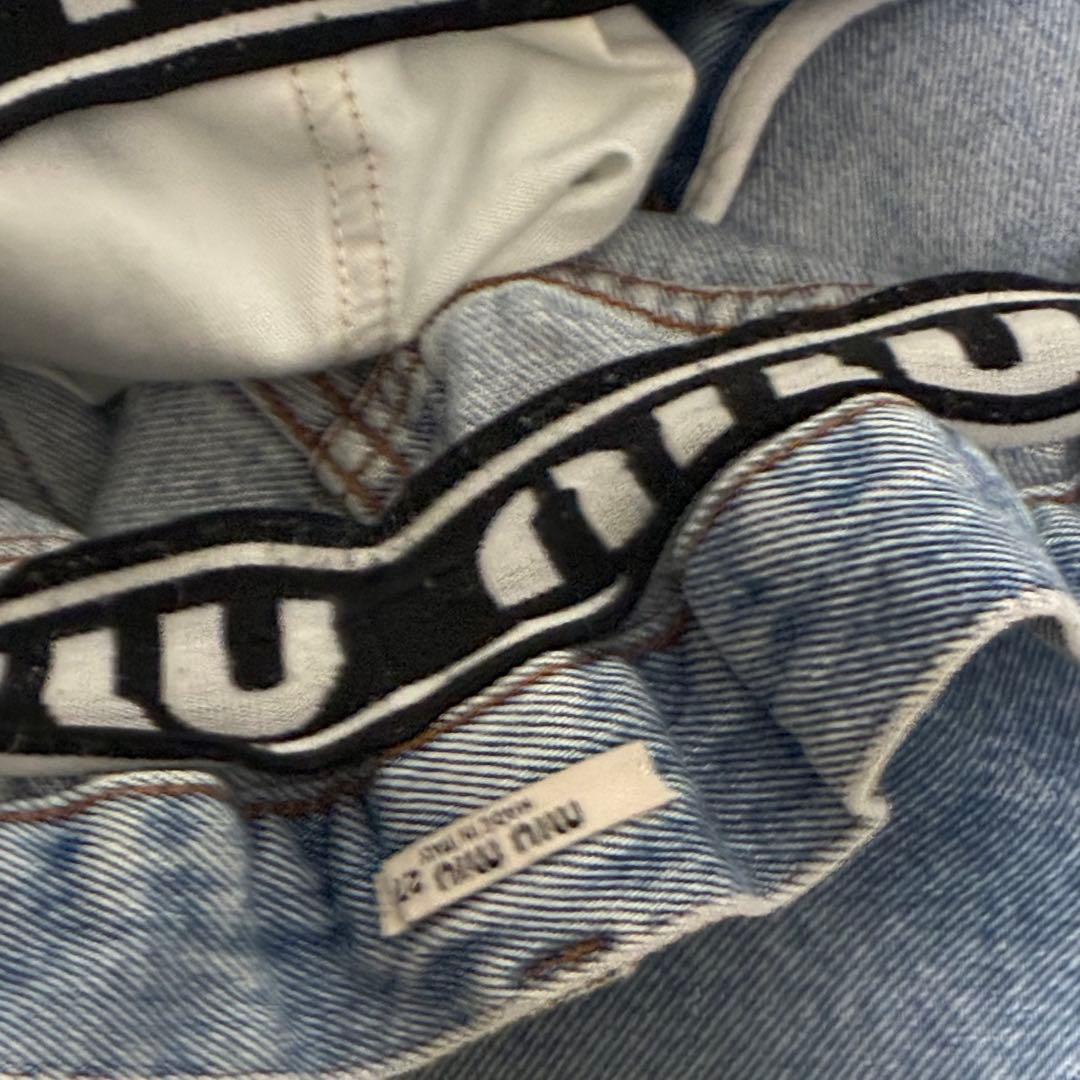 ミュウミュウ miumiu ギャザーデニムパンツ GWP　27　アイコン