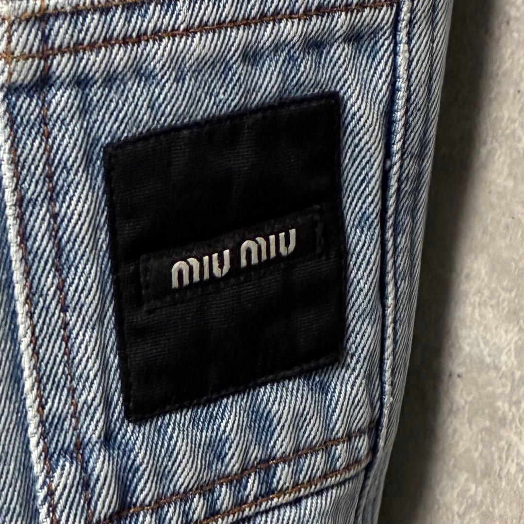 ミュウミュウ miumiu ギャザーデニムパンツ GWP　27　アイコン