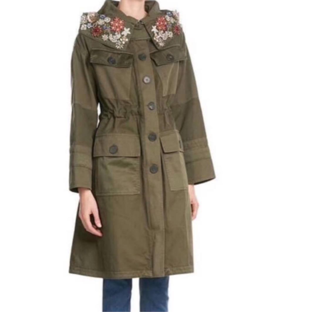 Alexander McQueen モッズコート　ビジュ付き襟