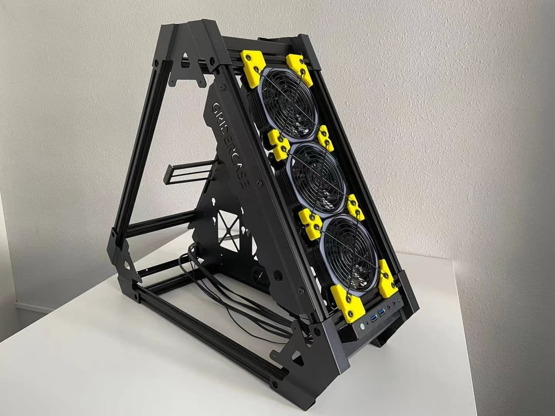 新品！VEDDHA 水冷却オープンエアフレーム三角形+ミュートファン3点