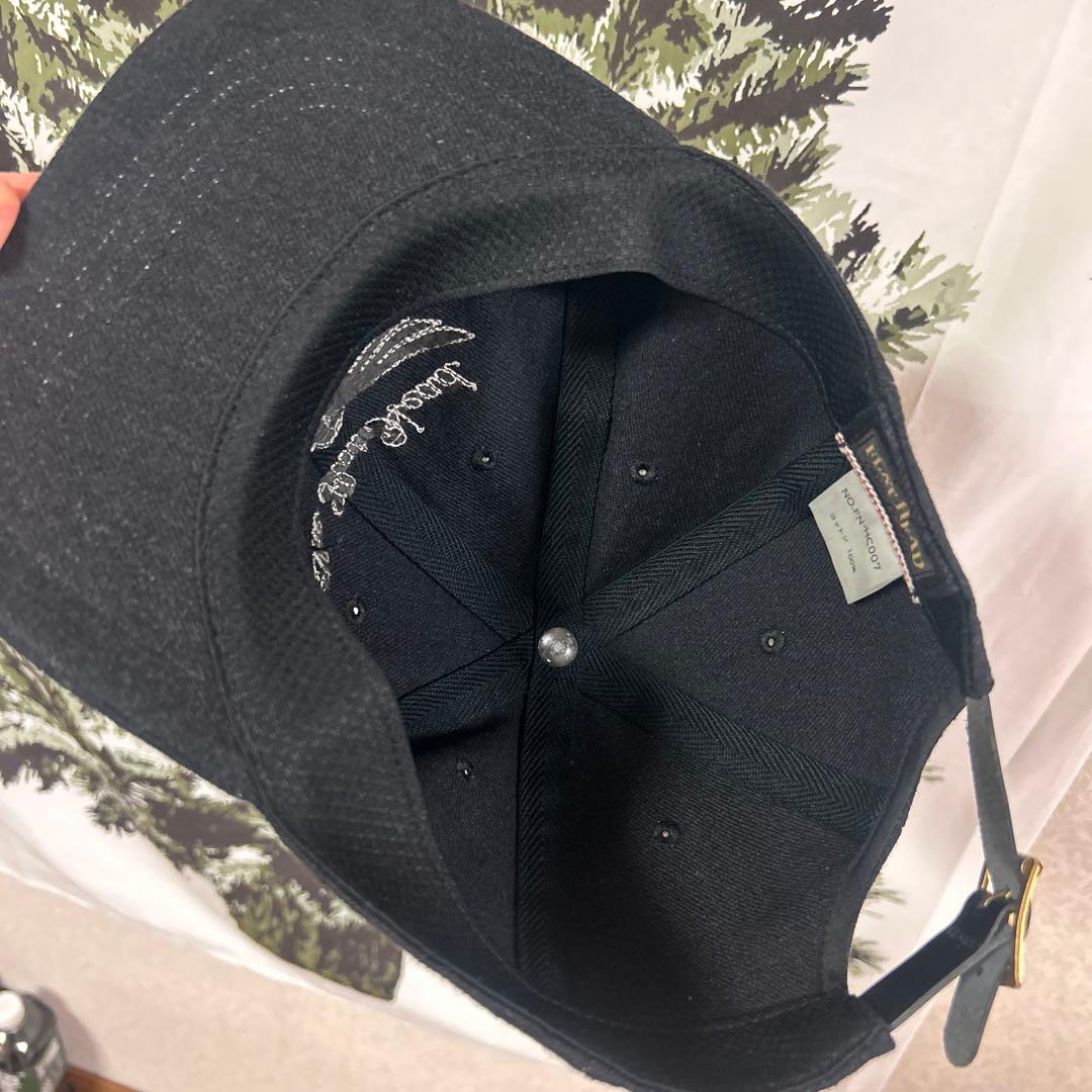 ブラック フラットヘッド ロゴ刺繍 日本製アメカジ帽子