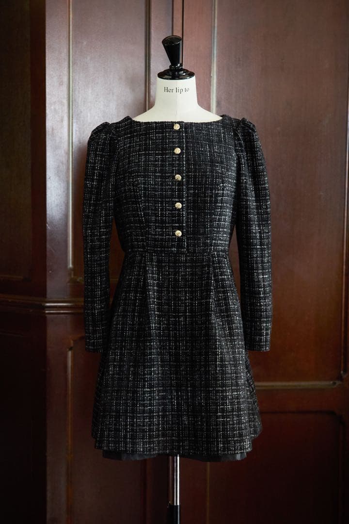 ワンピース Mondrian Tweed Mini Dress / Her lip to