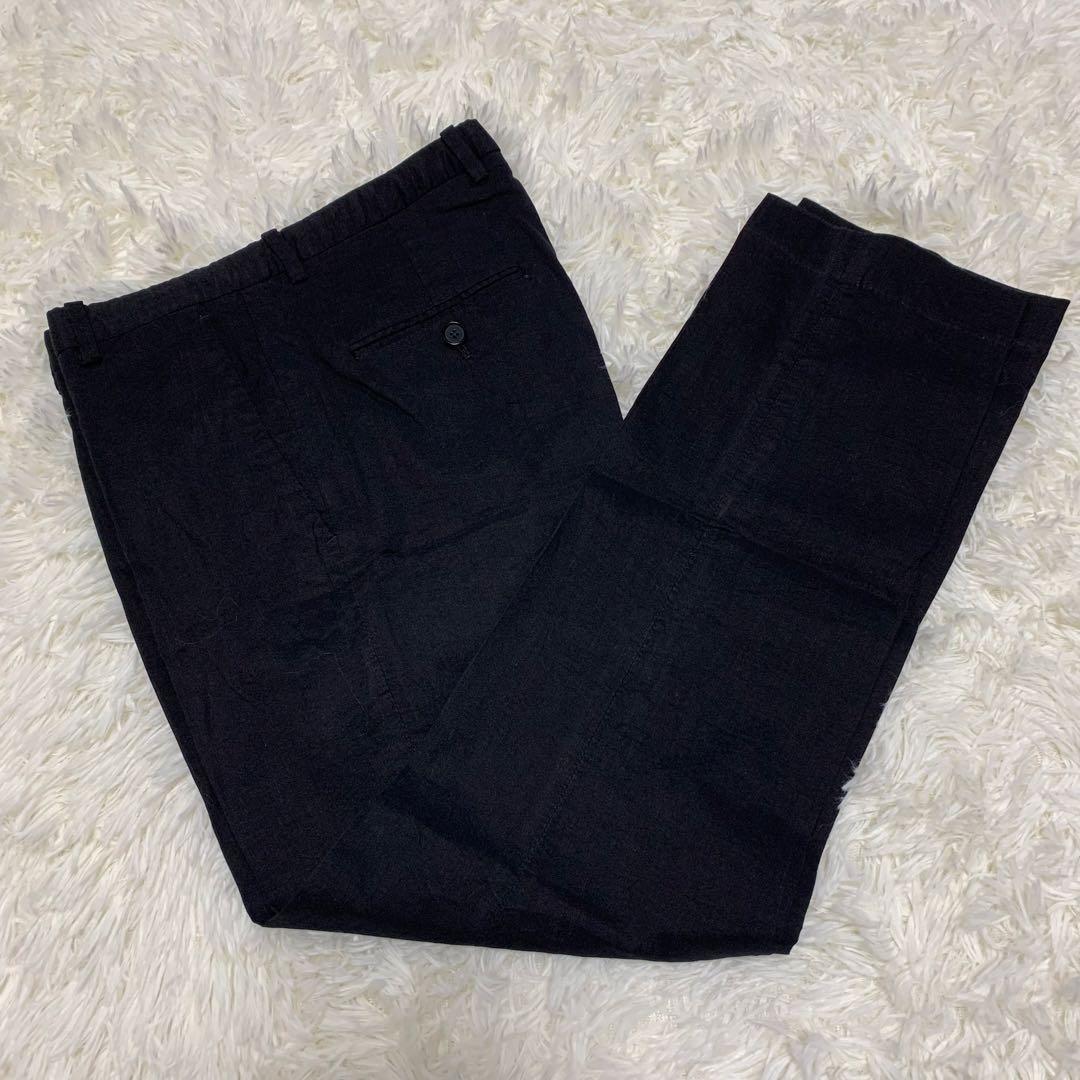 【美品】セオリー スーツ セットアップ ノーカラー リネン L ブラック