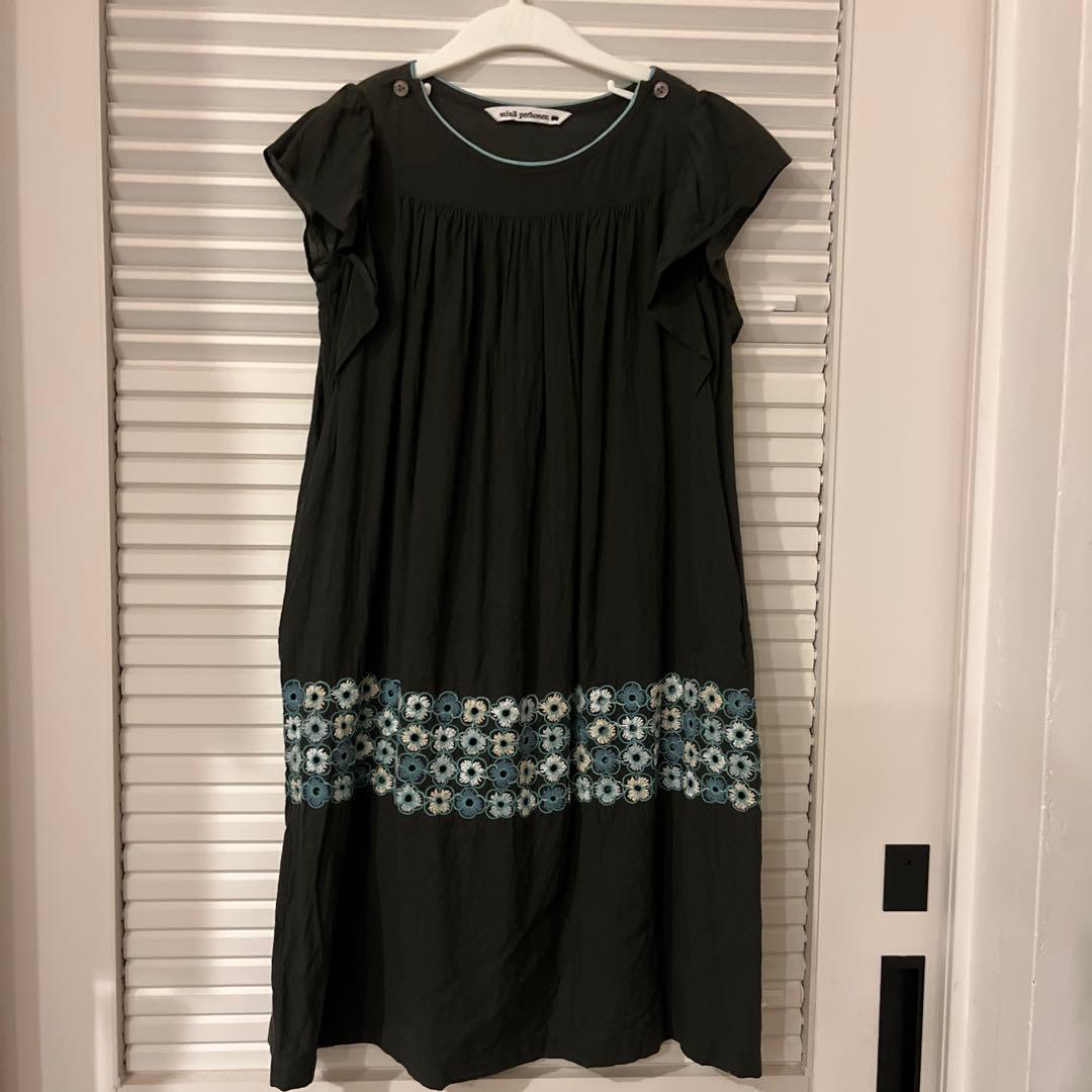 ミナペルホネン☆キッズpiha black 130ワンピース