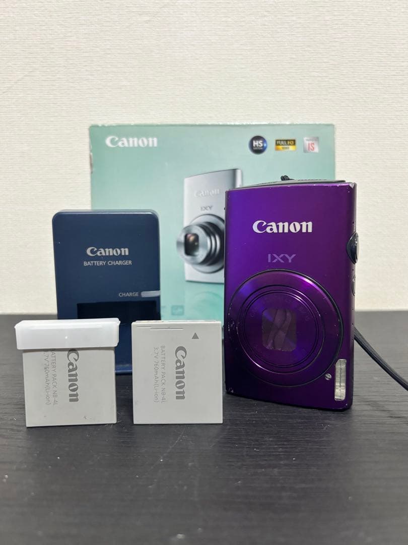 【動作確認済】 Canon IXY パープル 本体と付属品