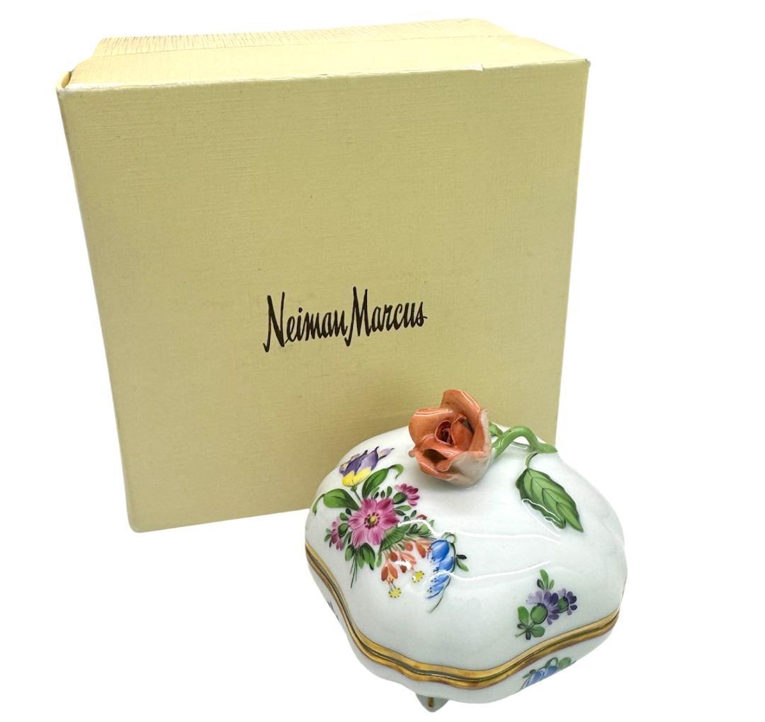 ★新品★HERENDヘレンド フラワー小物入れ ボンボニエール　薔薇