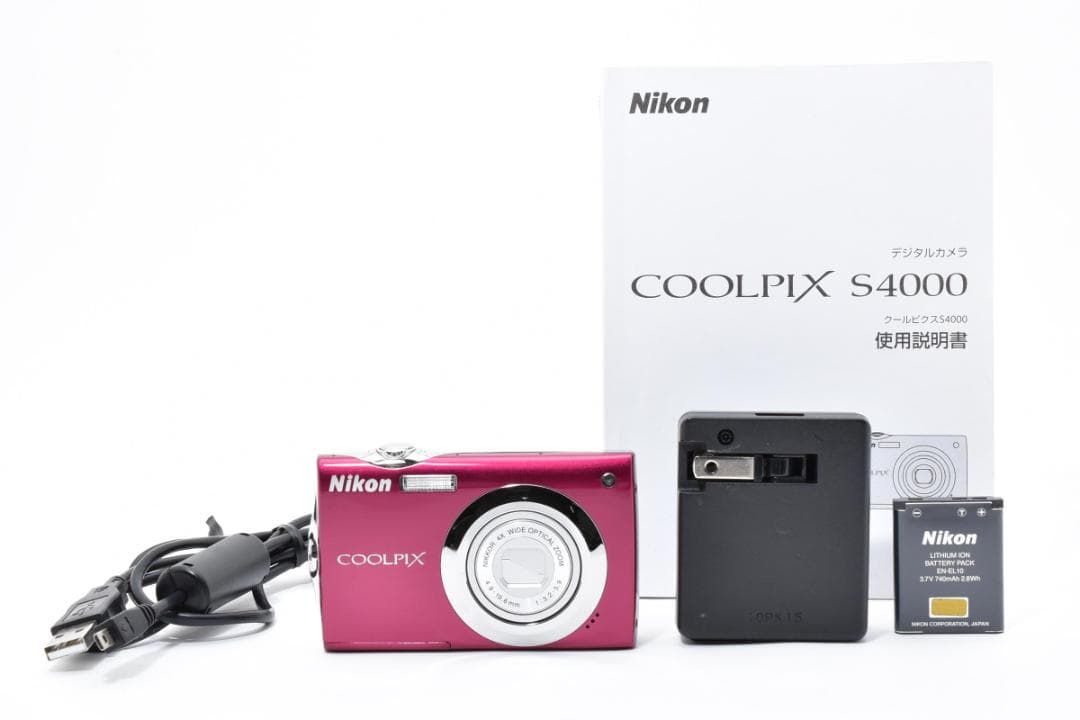《 美品 》　ニコン　Nikon COOLPIX S4000 パープル　動作OK