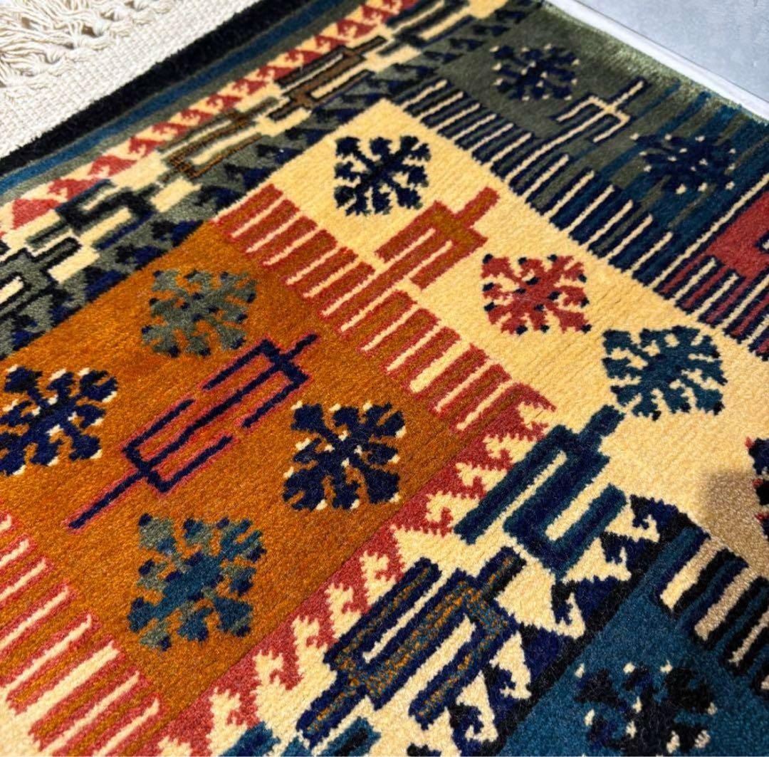 ラグ IZMIR 玄関マット　ビンテージ　ベルギー製ビンテージ品