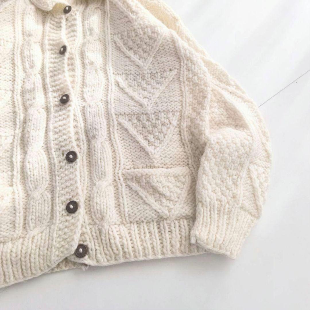 エクアドル製　CCH 襟付き　ニット ハンドニット P ヴィンテージ
