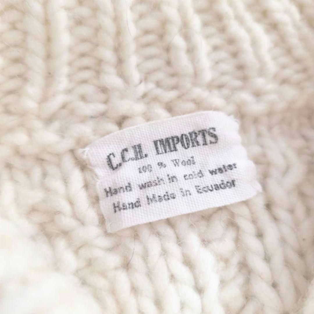 エクアドル製　CCH 襟付き　ニット ハンドニット P ヴィンテージ