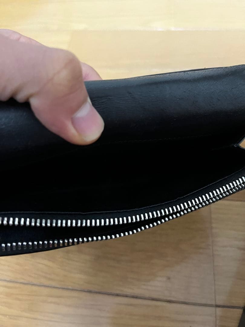 SAINT LAURENT ブラック 長財布　クロコダイル