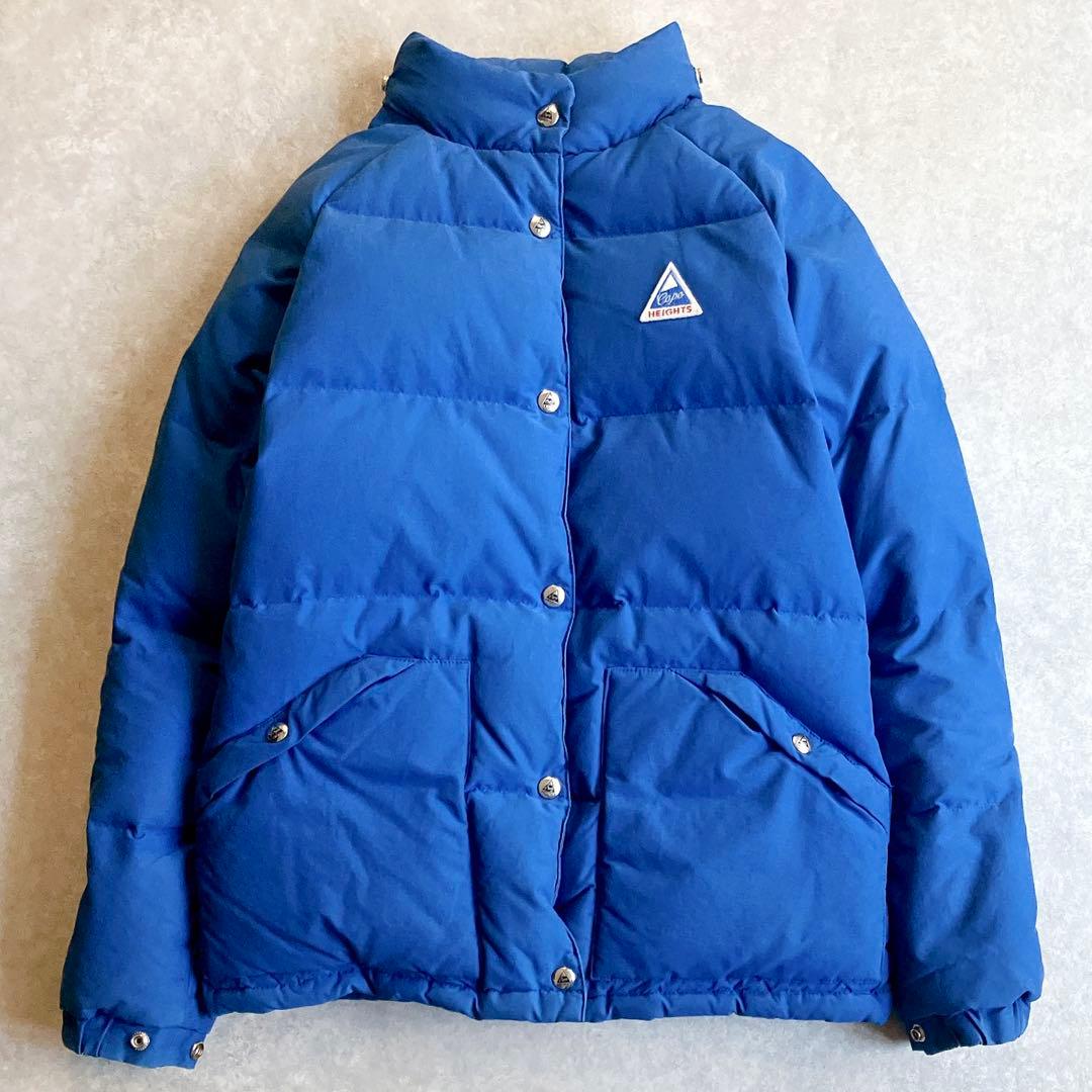 美品 ケープハイツ 高機能60/40ナイロンダウンジャケット 2way ブルー