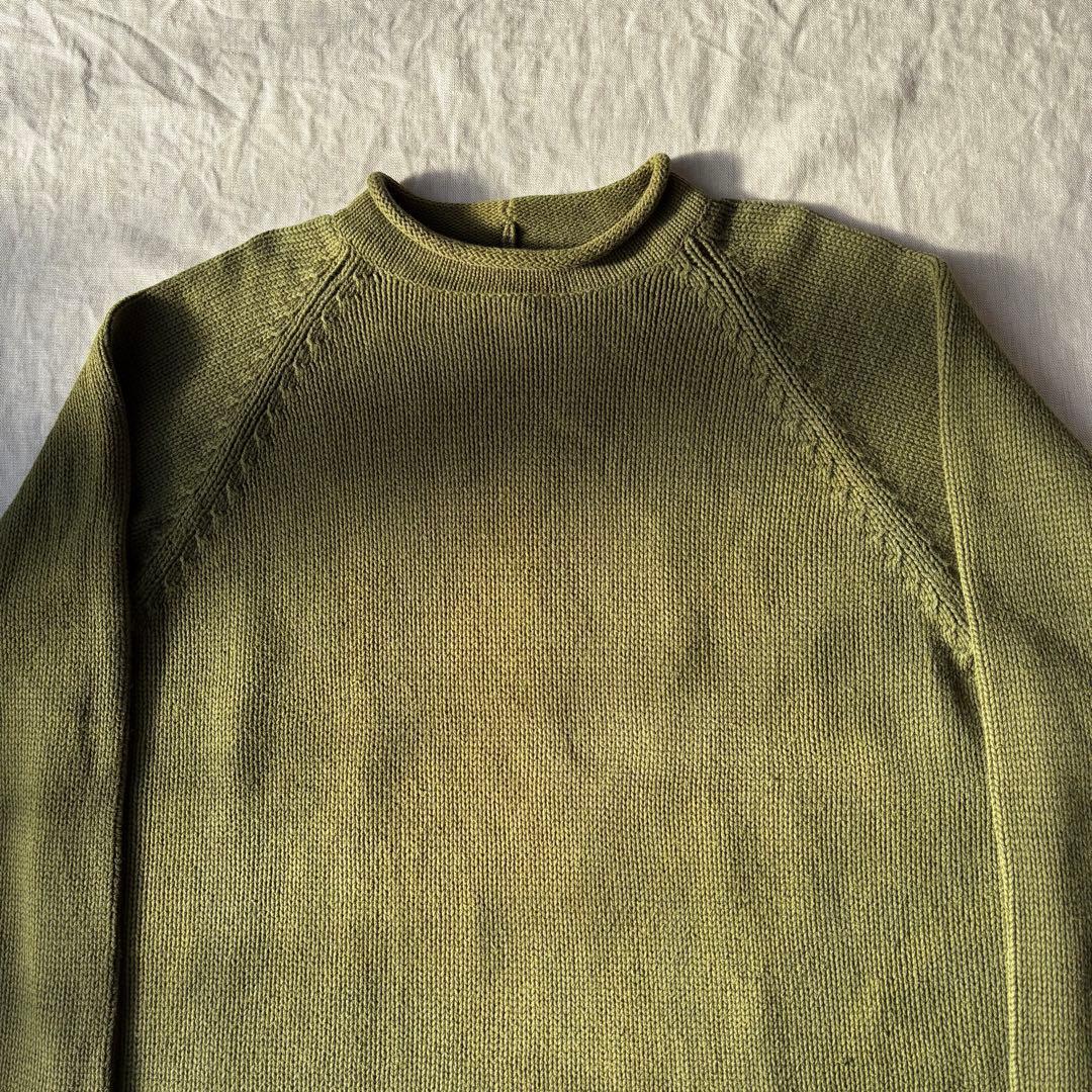 90’s 巨人タグ J.CREW ジェイクルー コットン ロールネック ニット