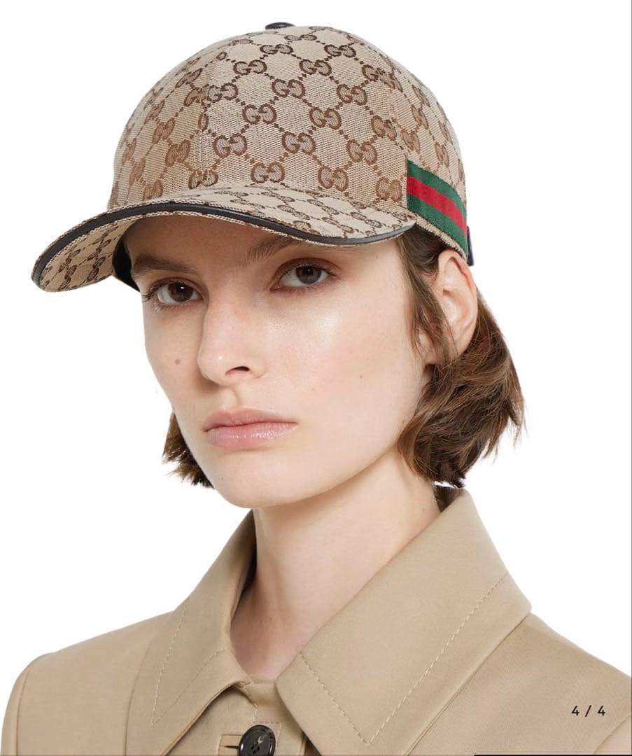 N*様 GUCCI ウェブ ストライプ付き GGキャンバス ベースボールキャップ