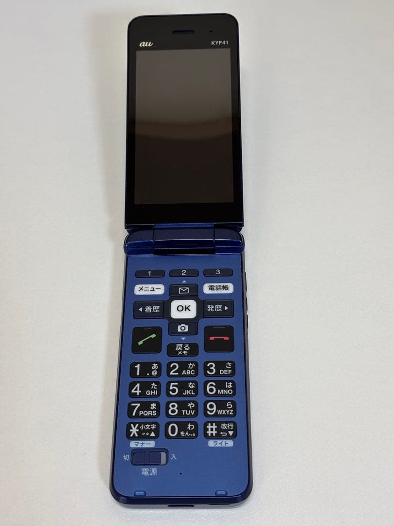 au かんたんケータイ KYF41 青 ガラケー