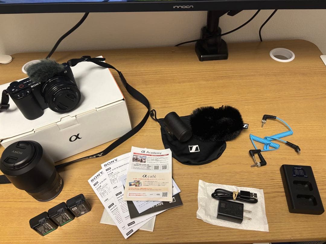 SONY ZV-E10 + レンズ2本 + Sennheiserマイクセット