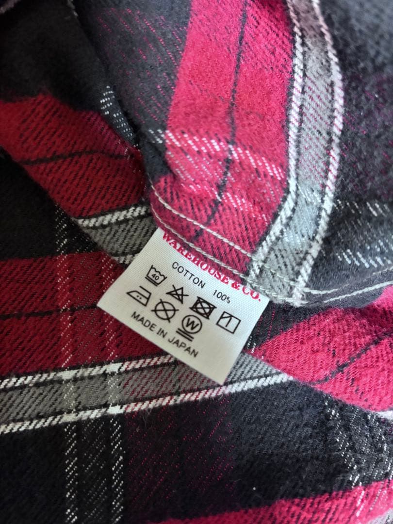 WAREHOUSE duck digger ネルシャツ 3022 38 アメカジ