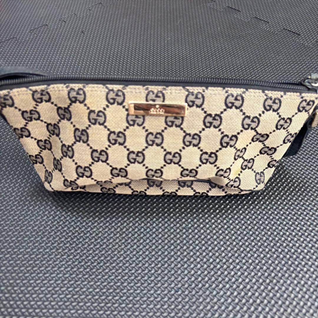 GUCCI GGパターン ポーチ ベージュ/ブラック