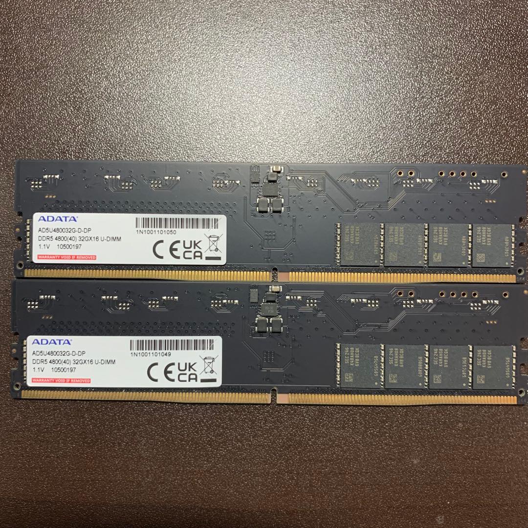 ADATA DDR5 64GB 32GBx2 メモリ