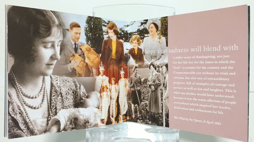 2002 クイーンマザー追悼記念 5ポンド プルーフ銀貨