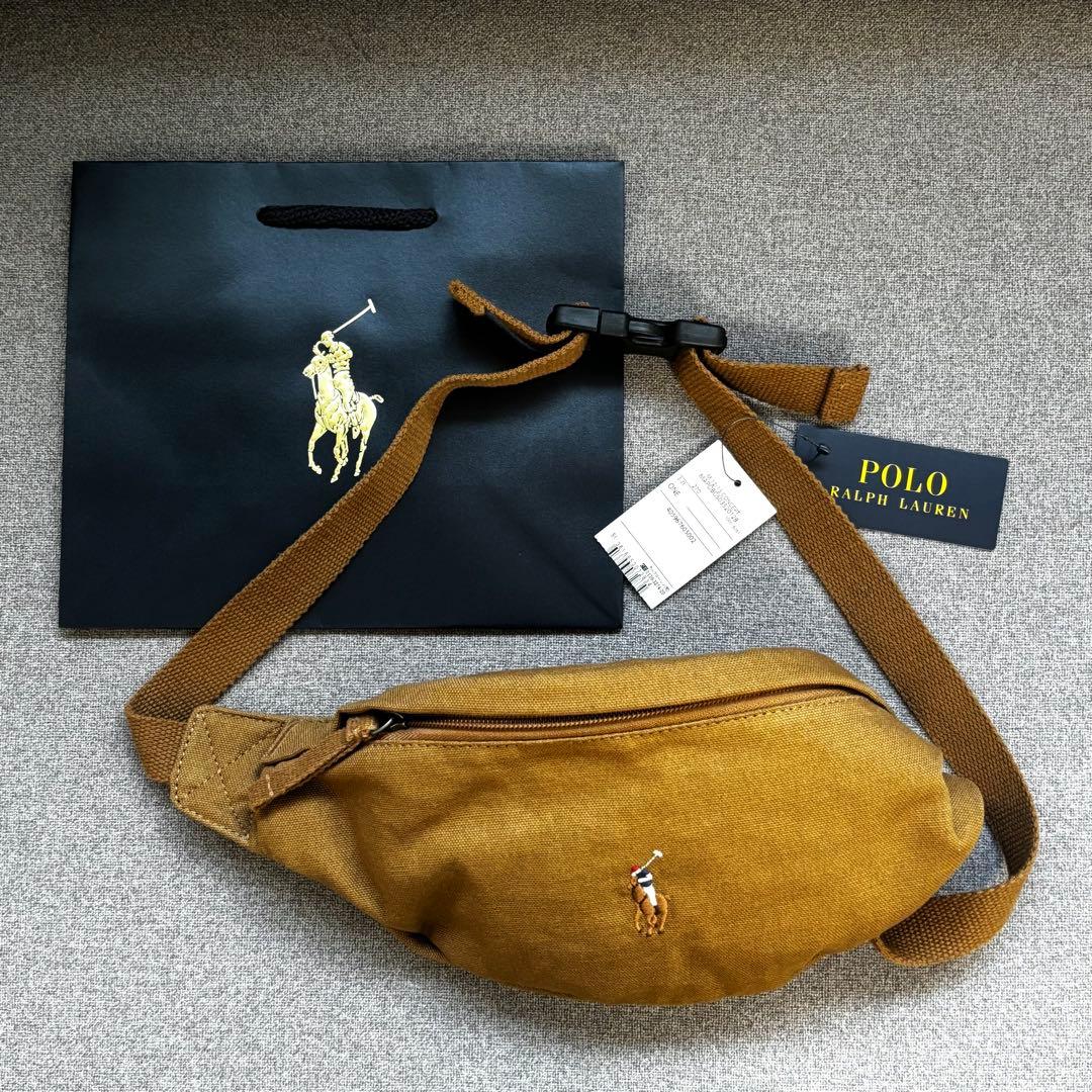【新品未使用✨】タグ付　ポロラルフローレン キャンバスウエストバッグ