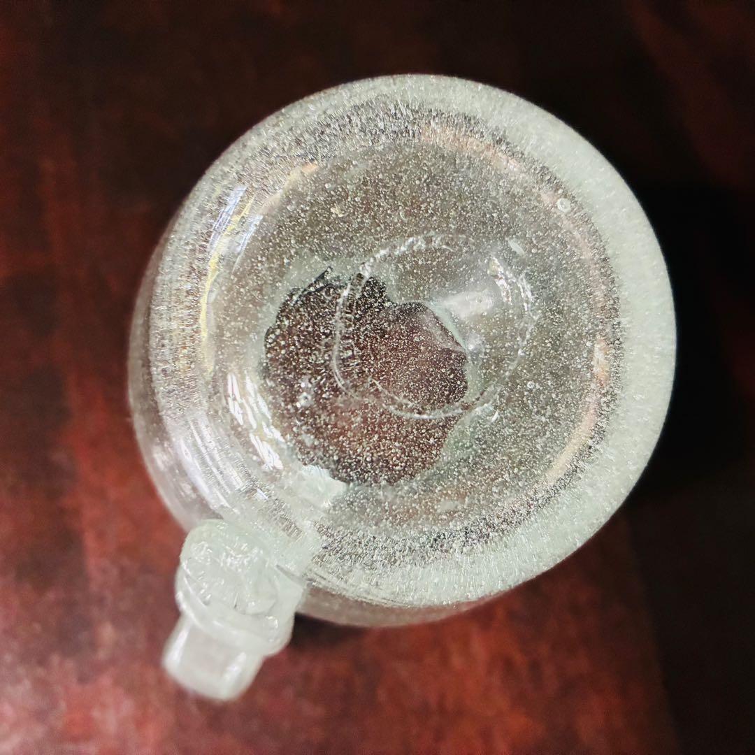 横山秀樹　花入れ　ソースポット　 縁巻　吹きガラス