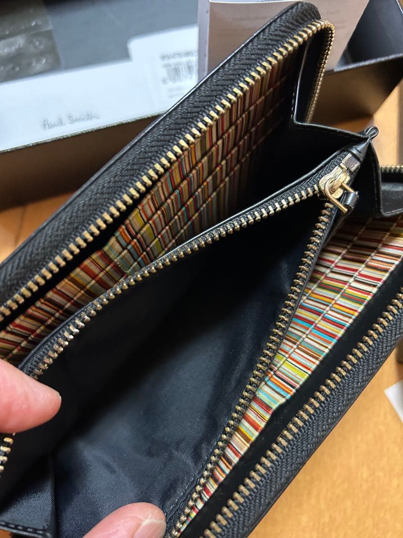 Paul Smith ポールスミス 長財布 マルチストライプ ラウンドファスナー