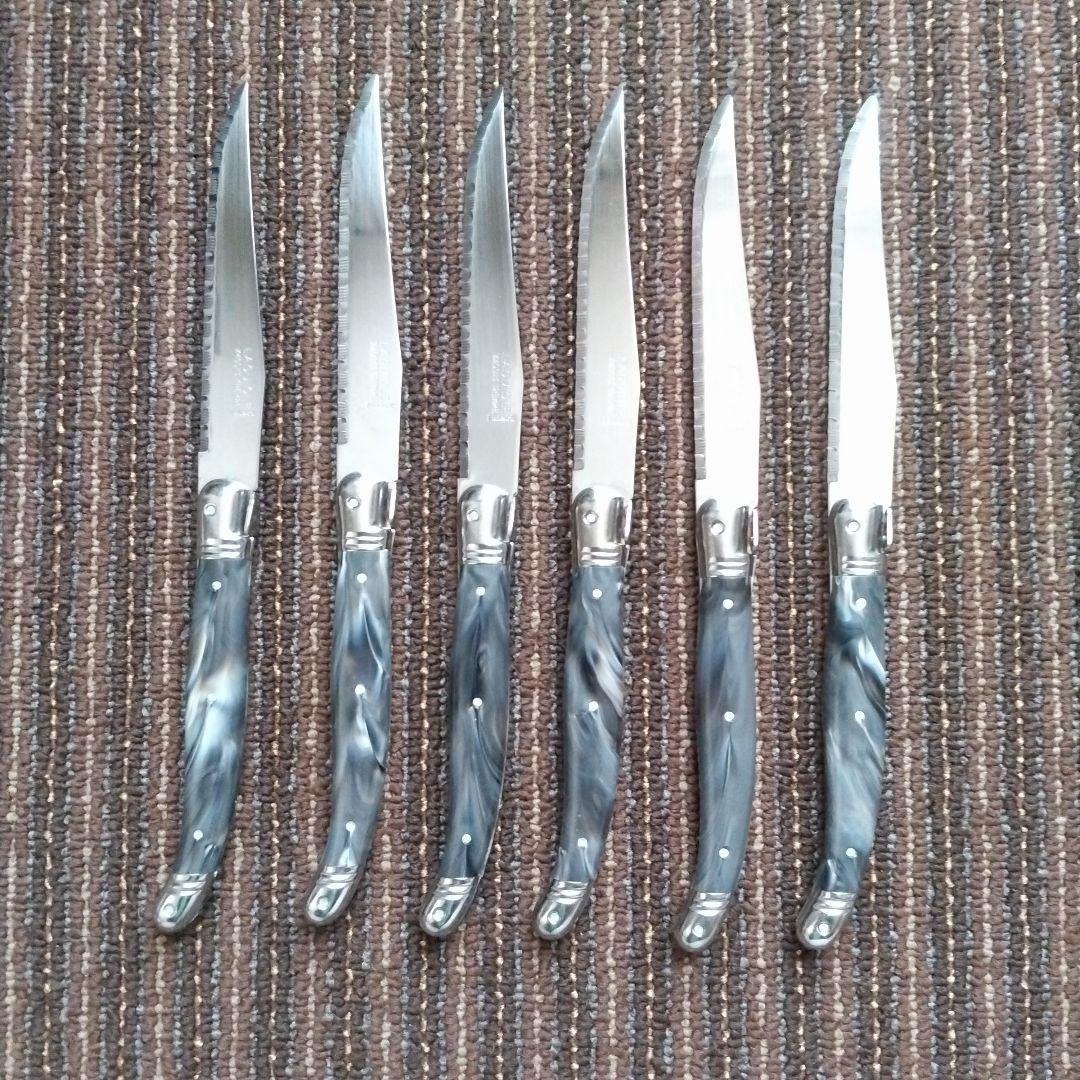 【美品】LAGUIOLE　ラギオール／ライヨール　ステーキナイフ６本セット　共箱