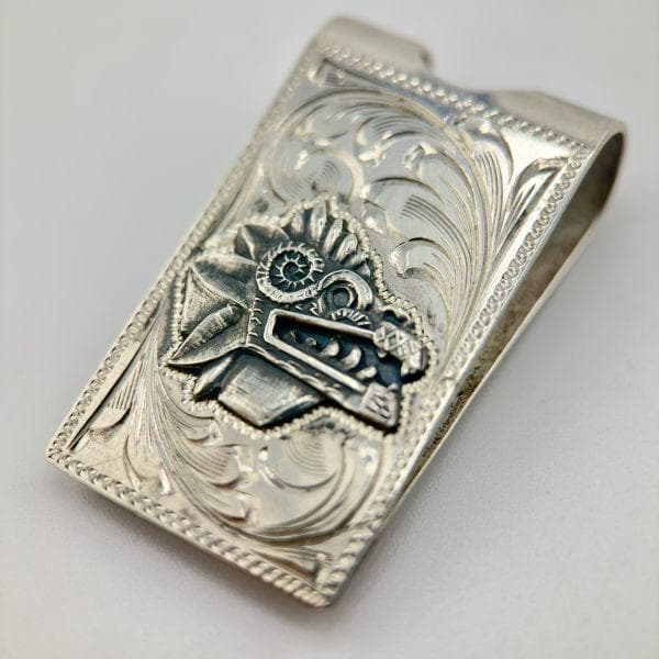 M1169 Mexico PLAFINA アステカ 鳥 マネークリップ