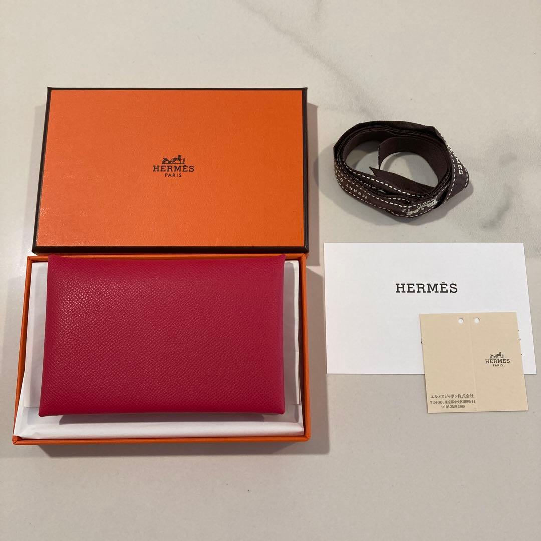 s*e様 新品未使用HERMESエルメス ガルヴィ カード.名刺入ローズメキシコ