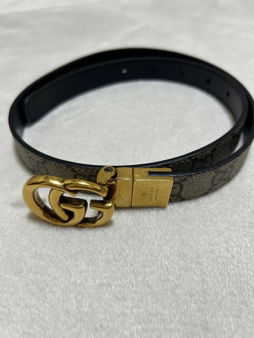 GUCCI グレー ブラック ベルト