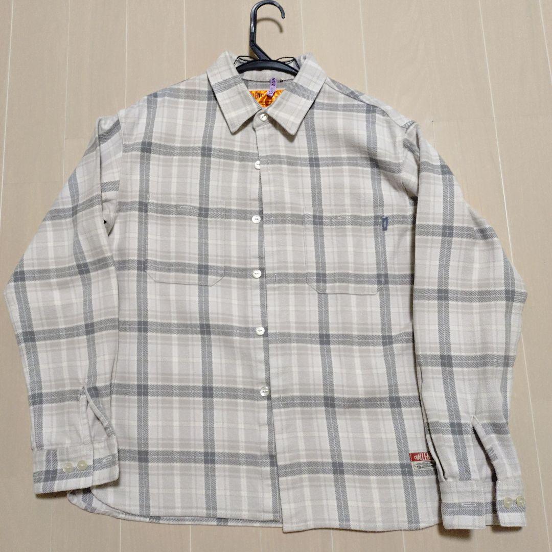 チャレンジャー　フランネルシャツ　Ｓsize　ライトグレー
