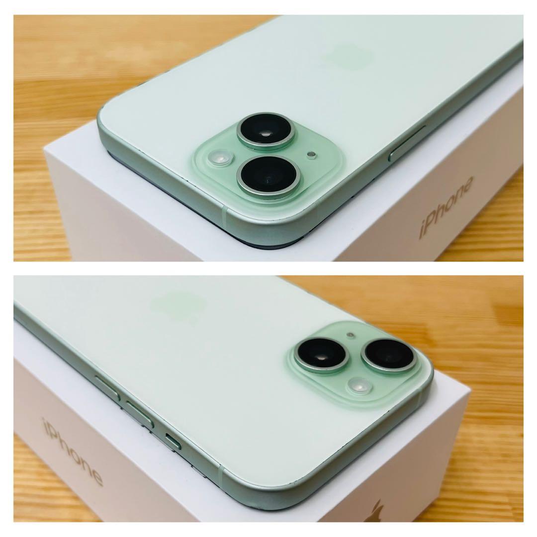 B 100% iPhone 15 128 GB SIMフリー グリーン 本体