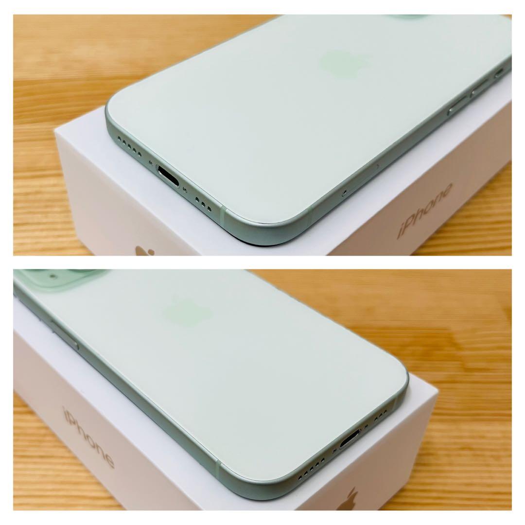 B 100% iPhone 15 128 GB SIMフリー グリーン 本体